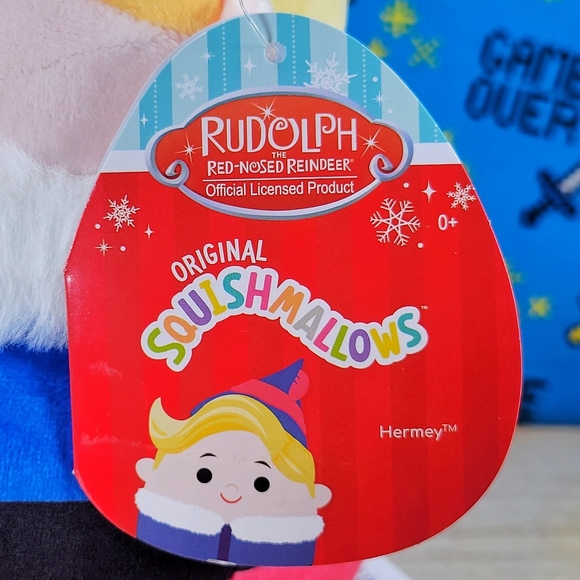 Squishmallow Hermey Rudolph the Red-Nosed Reindeer 8" UltraSoft Christmas Plush - Picture 5 of 6